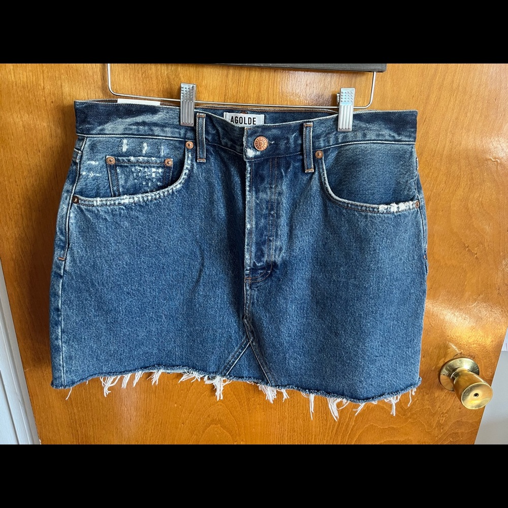 *SOLD!!* AGOLDE *NWT* denim mini skirt sz 32